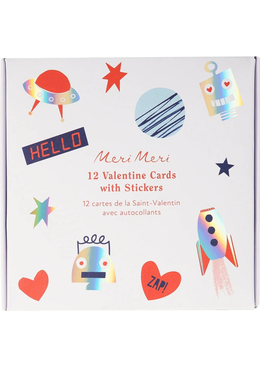 Meri Meri | Robot Concertina Valentine Cards + Stickers