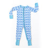 Little Sleepies | Grow With Me Bamboo Zip Romper Gift Set | Blue