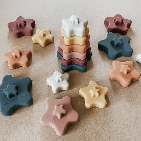 Three Hearts Modern | Star Teether Stacker